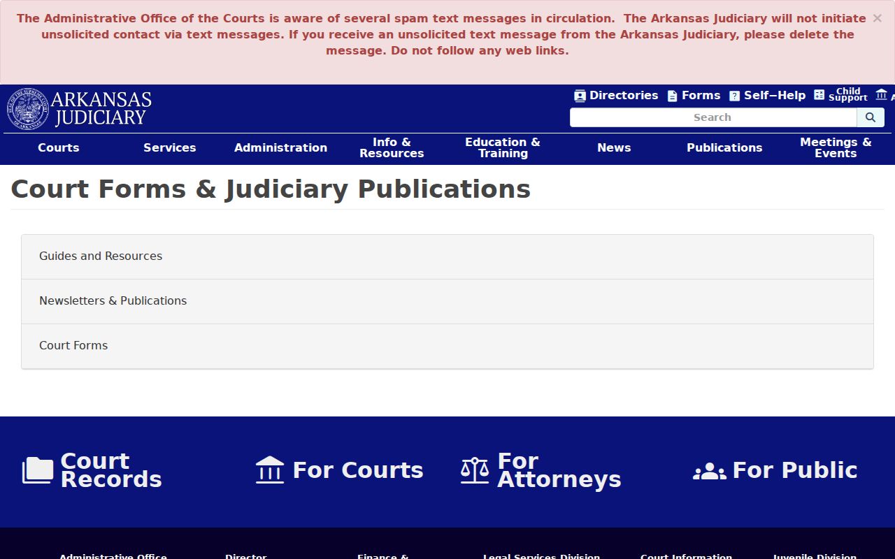 Ashley County civil docket Arkansas court forms