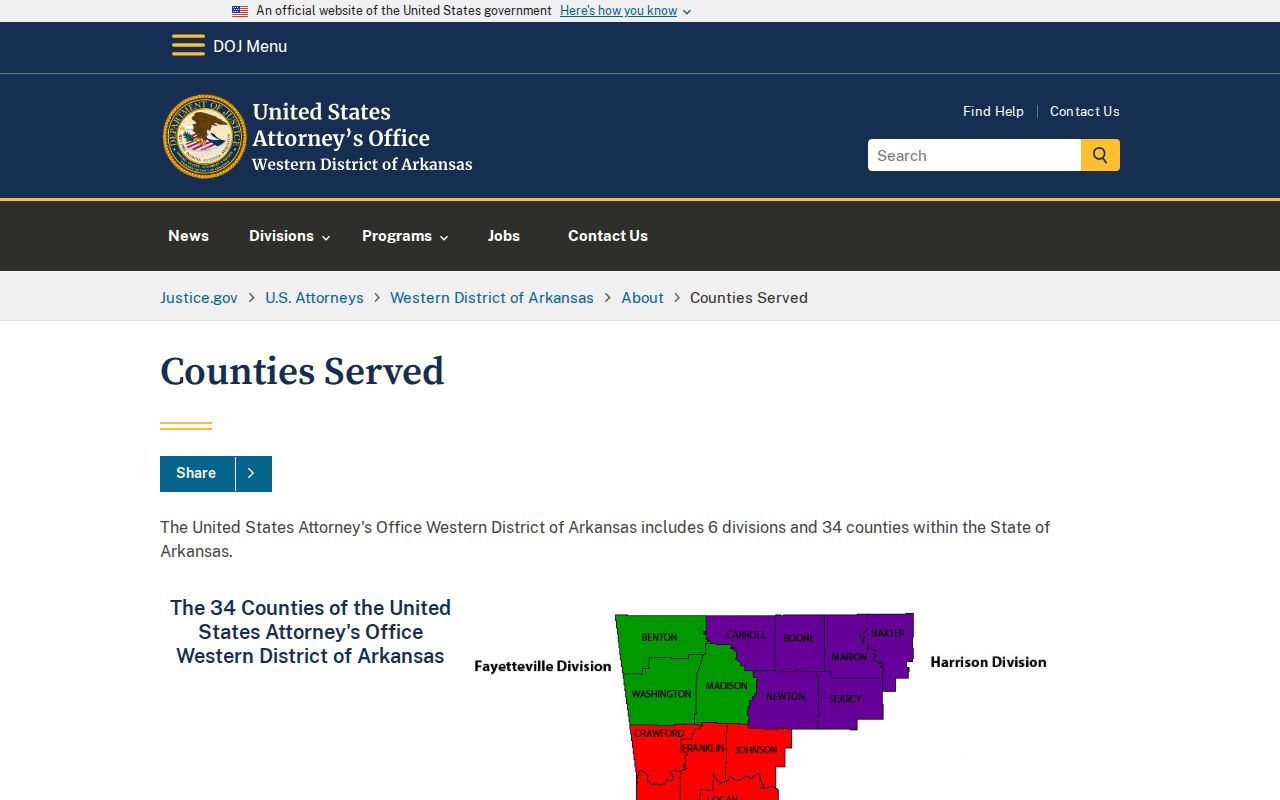 Portland court records Ashley County federal district assignment